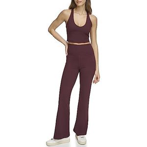 DKNY Pantalon de yoga femme Balance taille haute, rouge, S