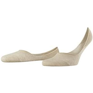 FALKE Step Medium Cut onzichtbare sokken voor heren, katoen, duurzaam, wit, zwart, meerdere kleuren, voetbescherming, middenhals, anti-slip systeem op de hiel, 1 paar, beige (zand melange 4650)