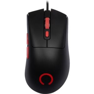 Konix Souris gaming filaire Warlock ultra légère 61 g pour PC - 6 niveaux DPI - Vitesse 150 cm/s - Accélération 20 g - Câble tressé - Noir