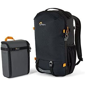 Lowepro Trekker Lite BP 250, camera-rugzak met afneembaar camera-inzetstuk, met accessoireriemsysteem, cameratas voor spiegelloze camera, compatibel met Sony Alpha 7, zwart