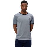 Koton Geborduurd Bird T-shirt Ronde Hals Korte Mouwen Slim Fit Heren T-shirt, Marineblauw 716