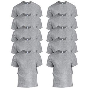 Gildan Heavy Cotton T-shirt voor volwassenen (10 stuks) voor heren, grijs.