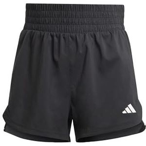 adidas Pacer 3 strepen hoge taille trainingsshorts voor dames, maat L, 12,7 cm