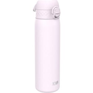 Ion8 Roestvrijstalen drinkbus, 600 ml, lekvrij, gemakkelijk te openen, vaatwasmachinebestendig, handgreep, duurzaam en krasbestendig, roestvrij staal, paars