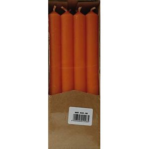 Cilindrische kaarsen in volledige kleur Ø 1,9 cm 12 stuks - Oranje