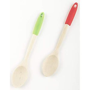 Fackelmann Serveerlepel van hout, handvat van kunststof, 32 cm