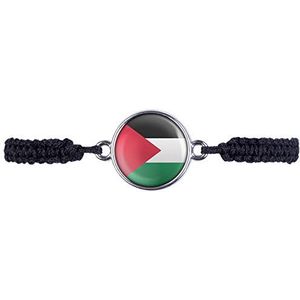 Mylery Palestina Palestina Palestina armband Oost-Jeruzalem Ramallah vlag zilver of brons 16mm, Glas