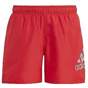 adidas Logo CLX Swim Shorts Badpak Jongen, Better Scarlet/Wit