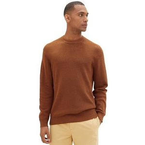 TOM TAILOR 1038238 heren sweater, 30313-Equestrian Brown Melange