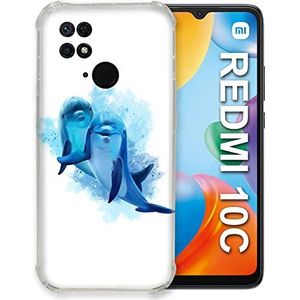 Beschermhoes voor Xiaomi Redmi 10C Animal Dolfijn Duo