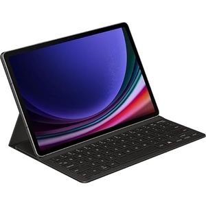 Samsung Book Cover Keyboard tablethoes met toetsenbord met achtergrondverlichting voor Galaxy Tab S9 | S9 FE, zwart