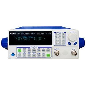 PeakTech Functionele generator 10 µHz - 20 MHz met 10 watt vermogensversterker/afstandsbediening via USB/FM, AM, PM, PWM, FSK modulatie, 1 stuk, P 4060 MV