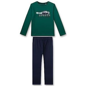 Sanetta Lange groene pyjama voor jongens | Comfortabele pyjama voor jongens lang | Pyjama maat, Groen