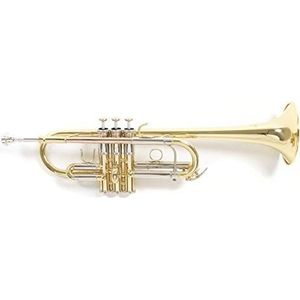Roy Benson Trompet in C TR-402C (veelzijdige trompet, met schakelbare afstemming van do tot si namol, praktische rechthoekige rugzak inbegrepen), gelakt