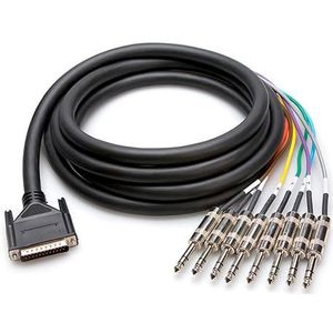 Hosa DTP-802 slang DB25A TRS, 2 m, meerkleurig