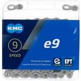 KMC Uniseks - volwassenen E9 E-EPT elektrische fiets 9 versnellingen ketting 1/2 inch x11/128 136 schakels zilver
