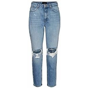 VERO MODA Losse pasvorm jeans VMJOANNA hoge taille, denim middenblauw