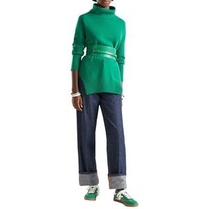 United Colors of Benetton Fietsshirt M/L 1244d202h Sweatshirt Dames (1 stuk), Bosgroen 1u3