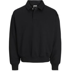 Jack & Jones Jcoconcrete Polo Sweat, Noir, L
