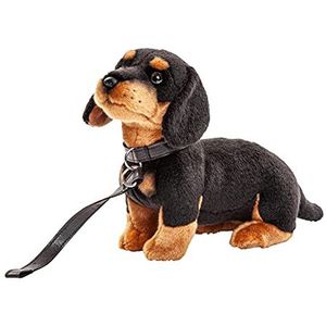 Uni-Toys - Teckel (met riem) - 27 cm (lengte) - pluche hond, huisdier - pluche dier