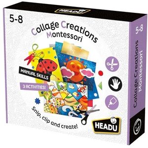 Headu Collage Creation Couper and Creation Mu24056 Art & Craft spel voor kinderen van 4-10 jaar, gemaakt in Italië