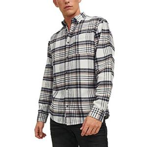 Jack & Jones Jprbluclassic Walter kersthemd L/S heren overhemd, Cloud Dancer/Checks: Comfort Fit