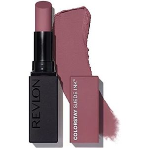 Revlon, ColorStay Suede Ink™ lippenstift, matte afwerking, levendige kleur, verzorgings- en veganistische formule, met vitamine E, nr. 012 Power Trip, 2,55 g