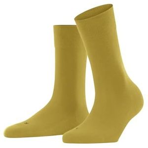 FALKE Dames Sensitive London sokken zachte rand niet-knijpend geschikt voor diabetici platte teennaad voor dagelijks leven werk ademend duurzaam katoen 1 paar, Geel (Nugget 1222) nieuw -