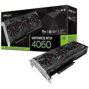 PNY GEFORCE RTX™ 4060 8GB XLR8 Gaming Verto Triple Fan Edition DLSS 3 grafische kaart