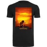 MERCHCODE Lion King Sunset T-shirt voor heren, Zwart (00007)