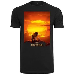 MERCHCODE Lion King Sunset T-shirt voor heren, Zwart (00007)