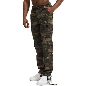 Brandit heren Flanellen broek Pure Slim Fit Trousers, camouflage (dark camo), 3XL