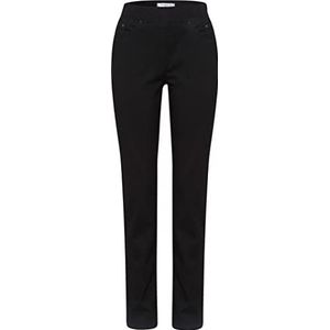 Raphaela by Brax Pamina Dames Slim Jersey Broek met rits Zwart 36W / 32L, zwart.