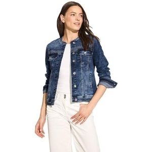 CECIL B212209 Jeansjack voor dames, wash blauw, normale maat, Mid Blue Wash, één maat, Mid Blue Wash.