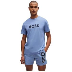 BOSS Rn T-shirt voor heren, strand, 1 stuk, Blauw