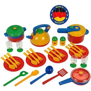 Theo Klein 9194 Emma's Kitchen kookset, met snelkookpan, lepel, pan en vele andere accessoires, speelgoed voor kinderen vanaf 2 jaar