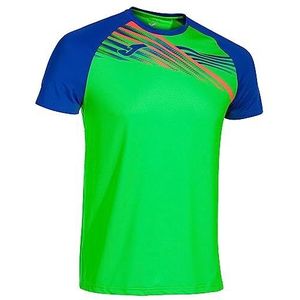 Joma Elite X T-shirt voor heren, Neon groen/koningsblauw