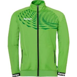 Kempa Wave 26 Poly Jacket Veste de sport pour homme et garçon - Sweat d'entraînement élastique avec poches zippées - Vert hope/lagune, M