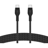 Belkin BoostCharge Pro Flex USB-C naar USB-C gevlochten ommantelingskabel, USB-IF-gecertificeerd, Power Delivery, USB C-kabel voor iPhone 15, MacBook Pro, iPad Pro, Galaxy S24, S23, Pixel enz., 1 m,