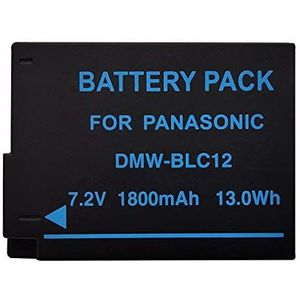 LOTUS POWER DMW-BLC12 accu, 7,2 V, 1800 mAh, hoge capaciteit, reserveaccu DMW BLC12 voor Panasonic Lumix DMC-FZ1000 DMC-GH2 DMC-G5 G6 G7