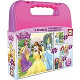 Educa - 16508 – Progressieve puzzel – Disney prinses – set van 4 rood klein
