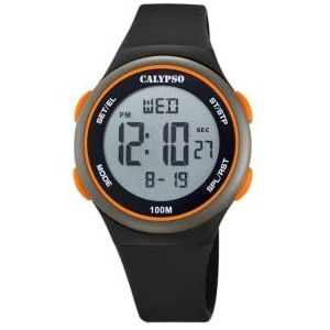 Calypso Unisex digitaal horloge kwarts met kunststof armband K5804/3, grijs., Riem