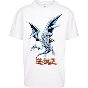 Mister Tee Yu-Ghi-Oh Blue Eyes White Dragon Heavy Oversize T-shirt pour homme, Blanc., 5XL