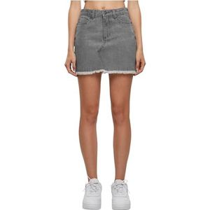 Urban Classics Mini jupe en denim pour femme, Gris délavé, 36