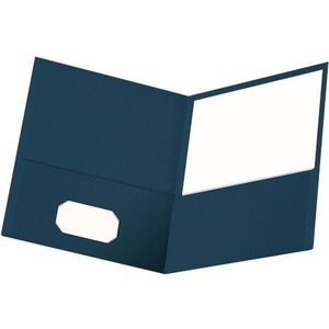 Oxford 57538EE, dubbele klep, gestructureerd papier, A4-formaat, donkerblauw, capaciteit voor 100 vellen, 25 stuks