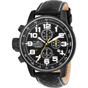 Invicta I-Force - Herenhorloge kwarts van roestvrij staal - 46 mm, zwart/zwart, Horloge