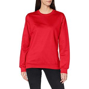 Trigema Dames sweatshirt met opgeruwde binnenkant, rood (kers 036)