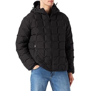 Armani Exchange Heren ganzendons hoodie, zwart.