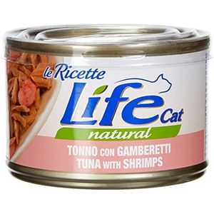Life Cat 102351 blik met tonijn en garnalen, 150 g