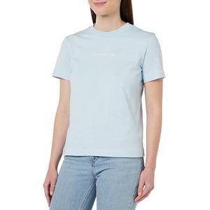 Calvin Klein Jeans Institutioneel recht T-shirt S/S gebreide tops voor dames, Blauwe souvenir